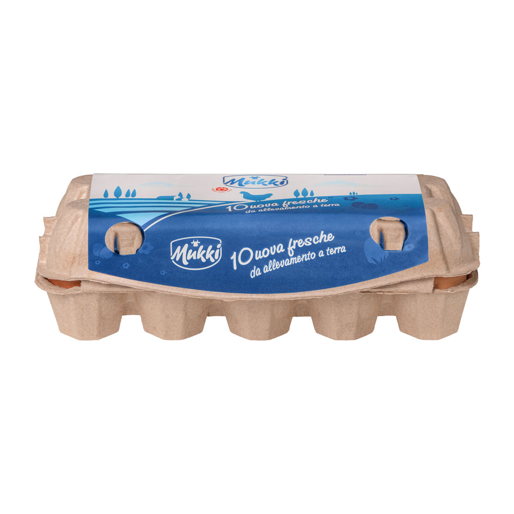 Uova fresche da allevamento a terra